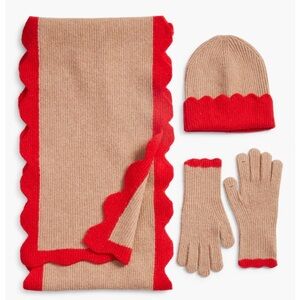 Treasure & Bond Vibrant Red and Camel Winter Set